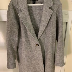 Rachel Zoe Grey One-Button Coat